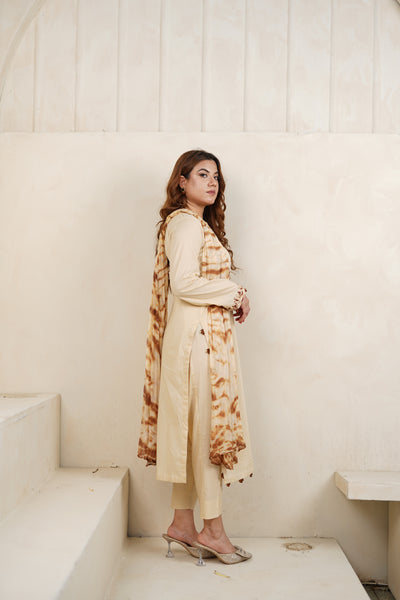 Gypsey-Chic Stitched 3-piece ADDA peroi pret  Handmade Beige,