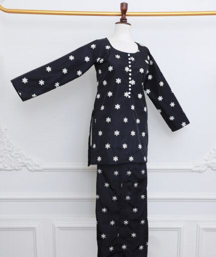 Black Minimal Embroidered Pret Dress with Straight Pants | Casual Pakistani 2 Piece Outfit for Women