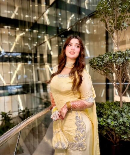 Designer ADDA Peroi Pret Handmade Suit – Butter Yellow Tassal Silk Elegance